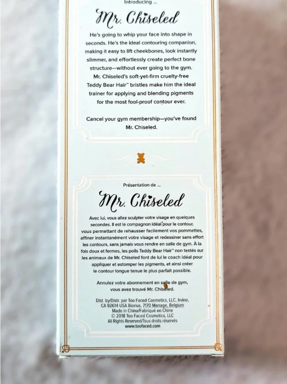 Too Faced Mr. Chiseled Contouring Brush - White, Gold & Black